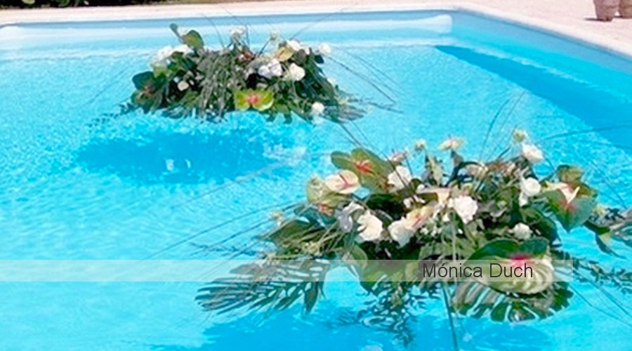 AMBIENTACIÓN EVENTOS AL AIRE LIBRE - Diseños Florales para Piscinas